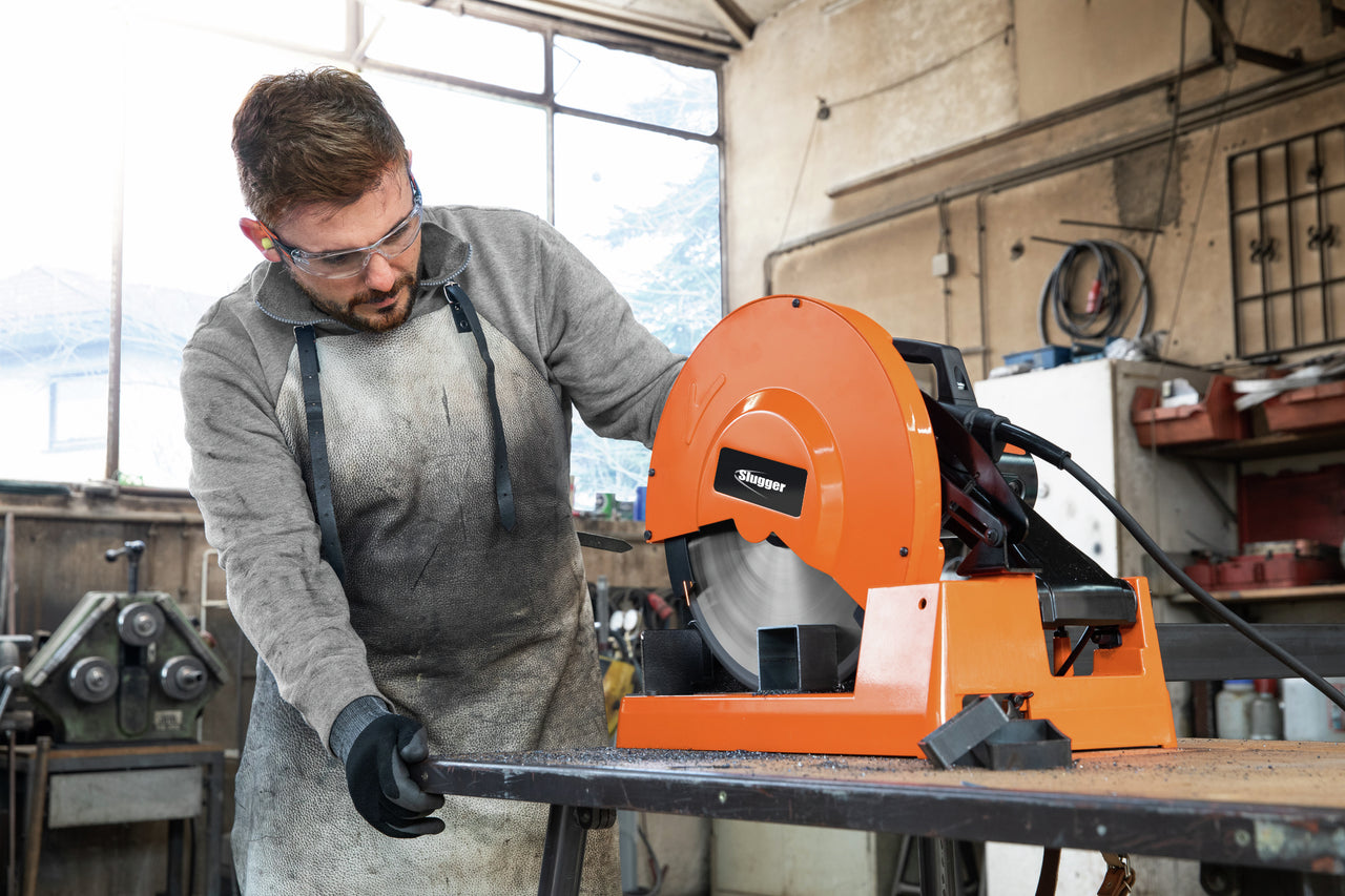 Fein MCCS14 14" Slugger Metal Cutting Chop Saw Bundle w/ Free MCBL14 Mild Steel Blade