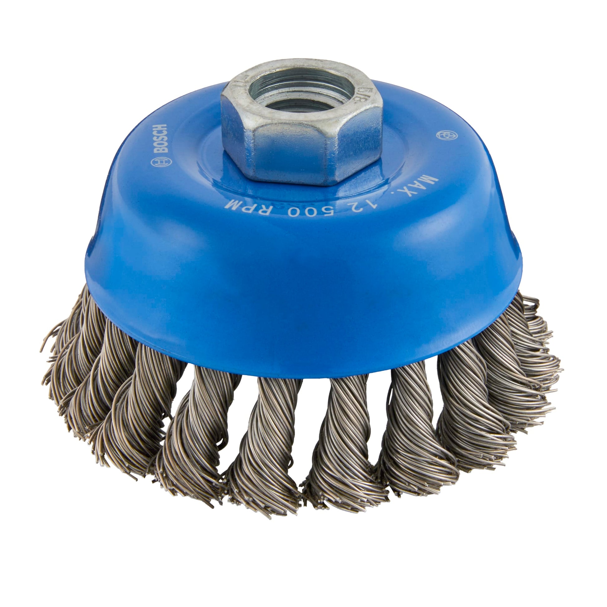 Bosch 3-1/2" Cup Brush, Knotted, Carbon Steel WBS509