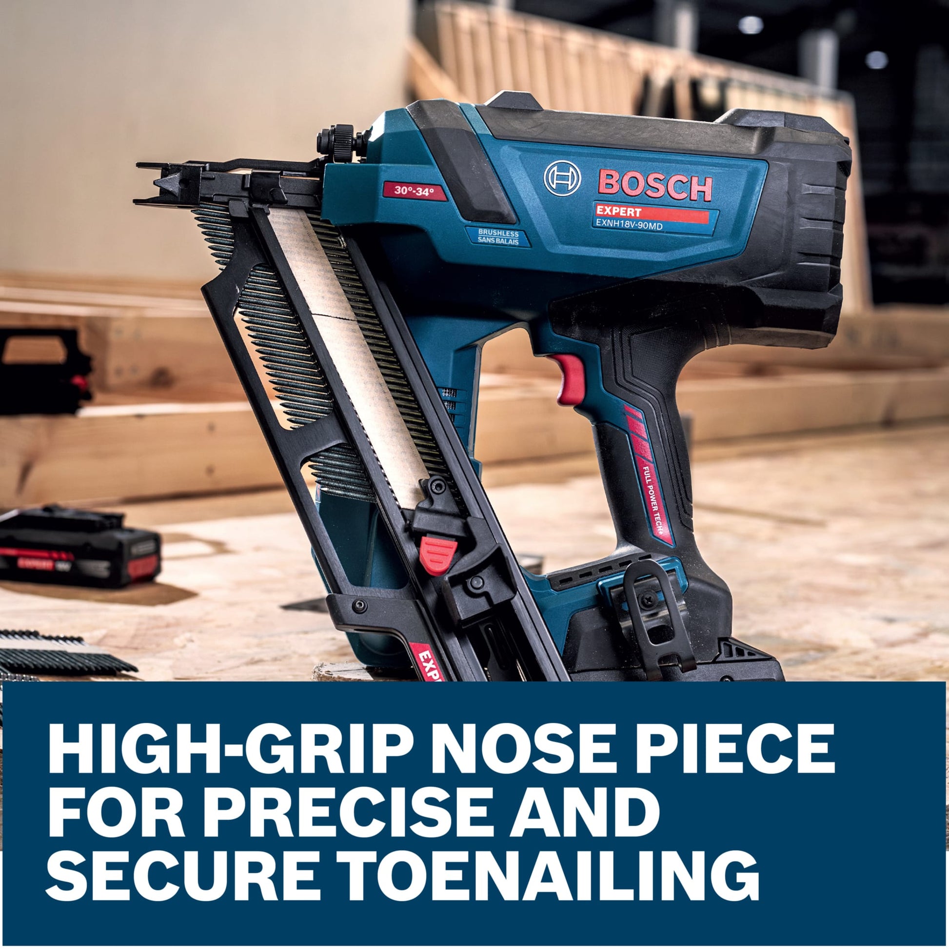 Bosch EXPERT 18V 30 Degree Framing Nailer EXNH18V-90MDN