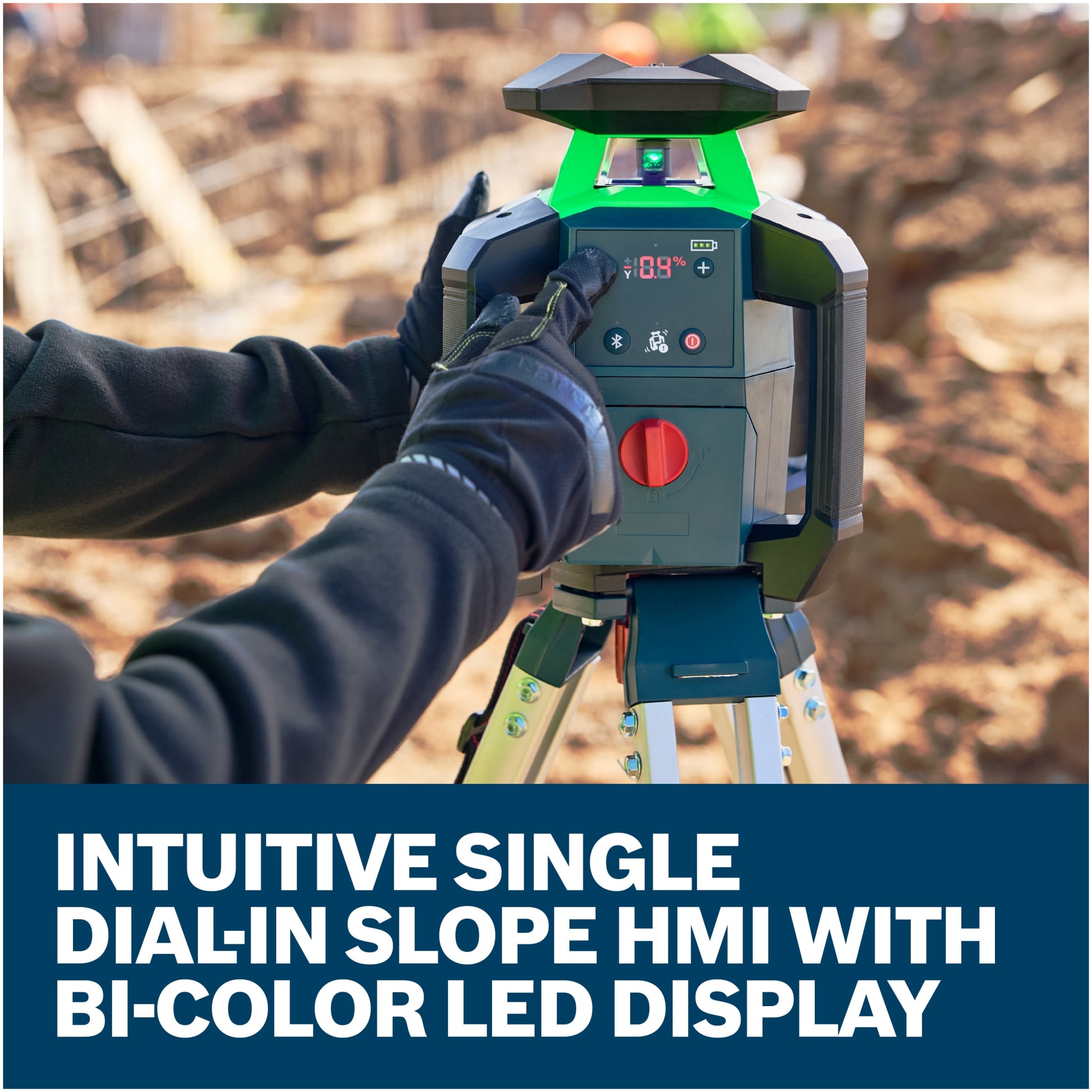 Bosch 18V Green-Beam Horizontal/Vertical Rotary Laser Kit with Carrying Case GRL18V-34K