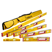 SB78396, Stabila Type 96M 6 Level Set & Case. STABILA levels are unparalleled with regard to their accuracy and dependability. The secret - the vials made of block acrylic glass are firmly epoxy-locked in the frame.