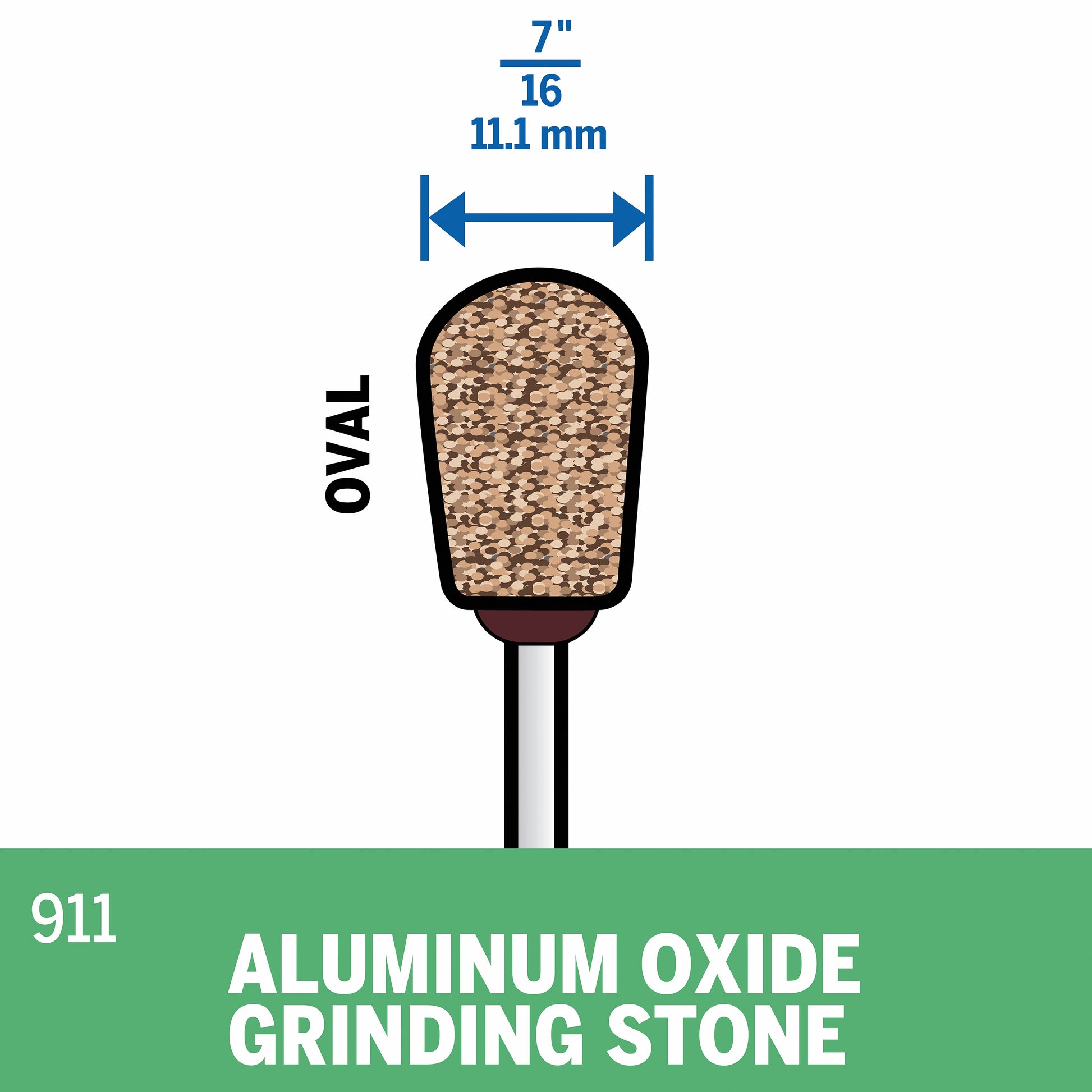 Dremel 7/16 in. Aluminum Oxide Grinding Stone 911