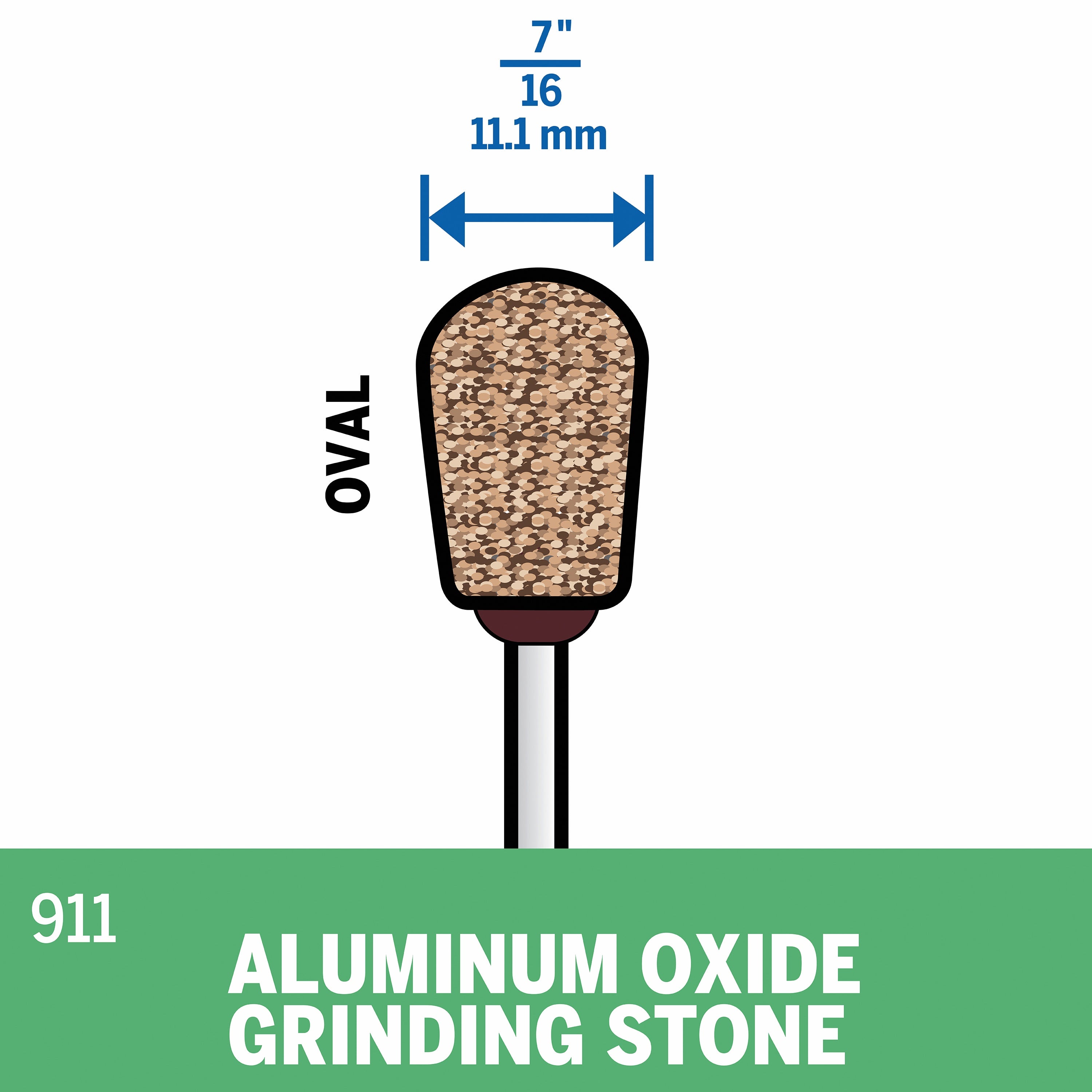 Dremel 7/16 in. Aluminum Oxide Grinding Stone 911