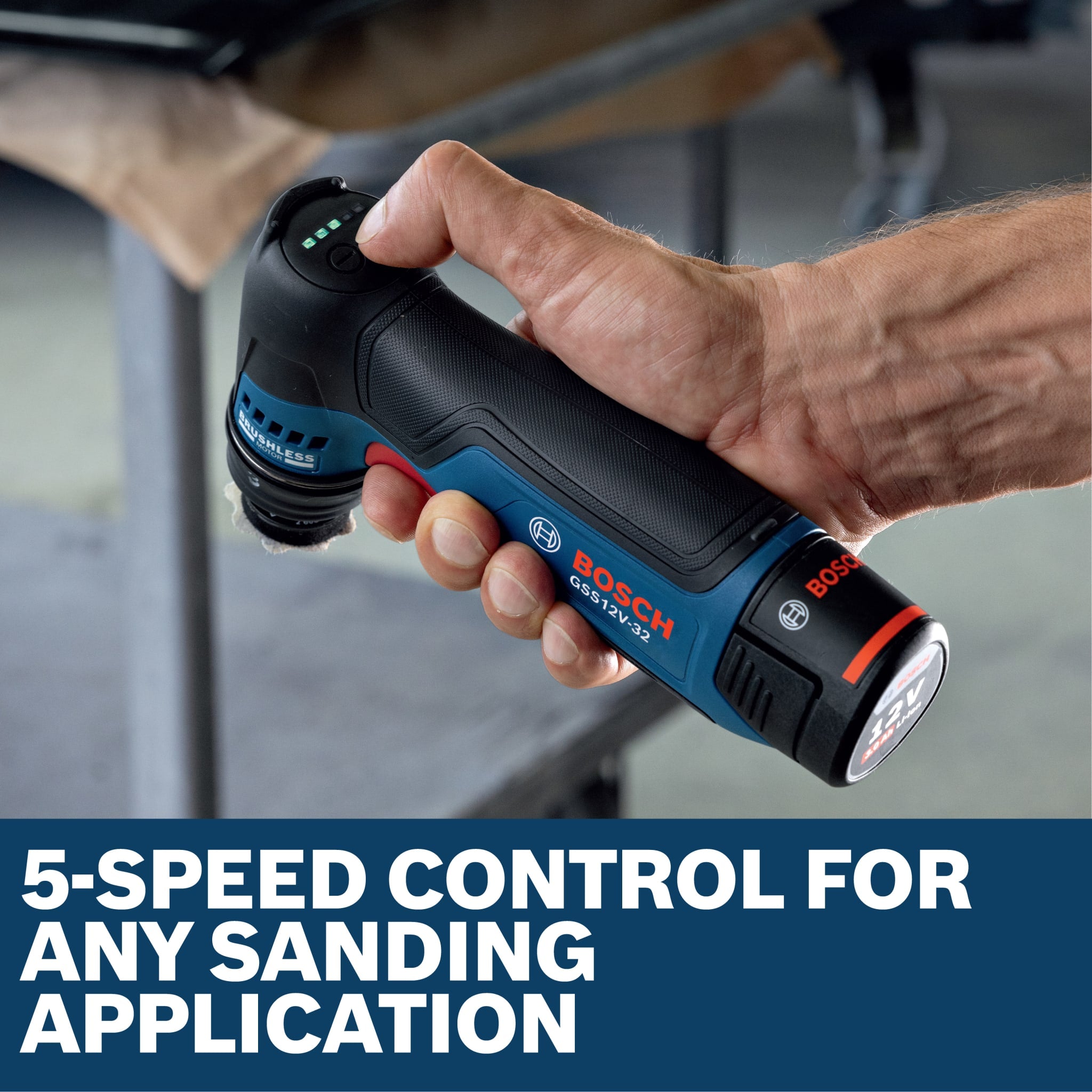 Bosch 12V 1-1/4" Orbital Sander (Bare Tool) GSS12V-32N