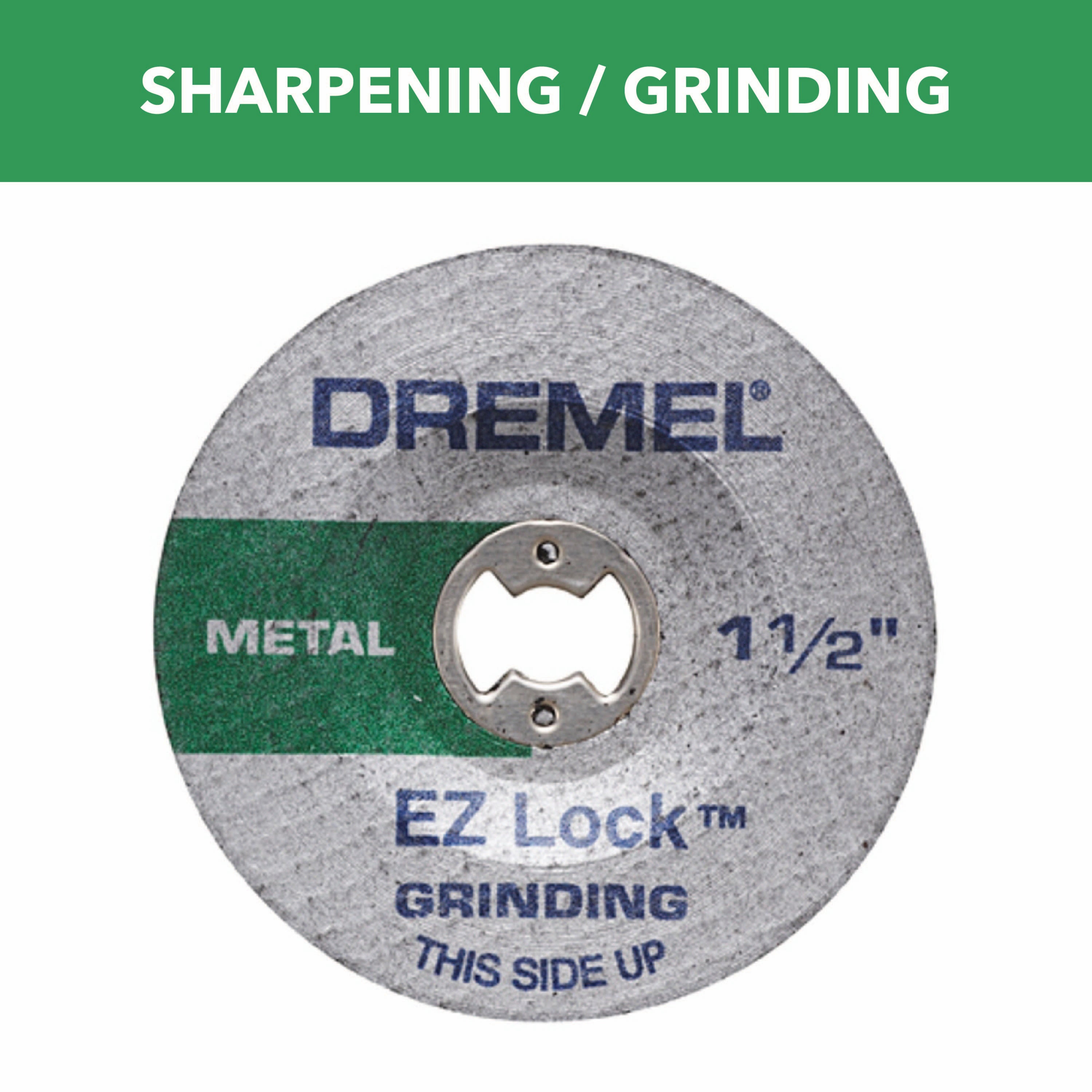 1-1/2 in. EZ Lock Aluminium Oxide Grinding Wheels, 2-Pack
