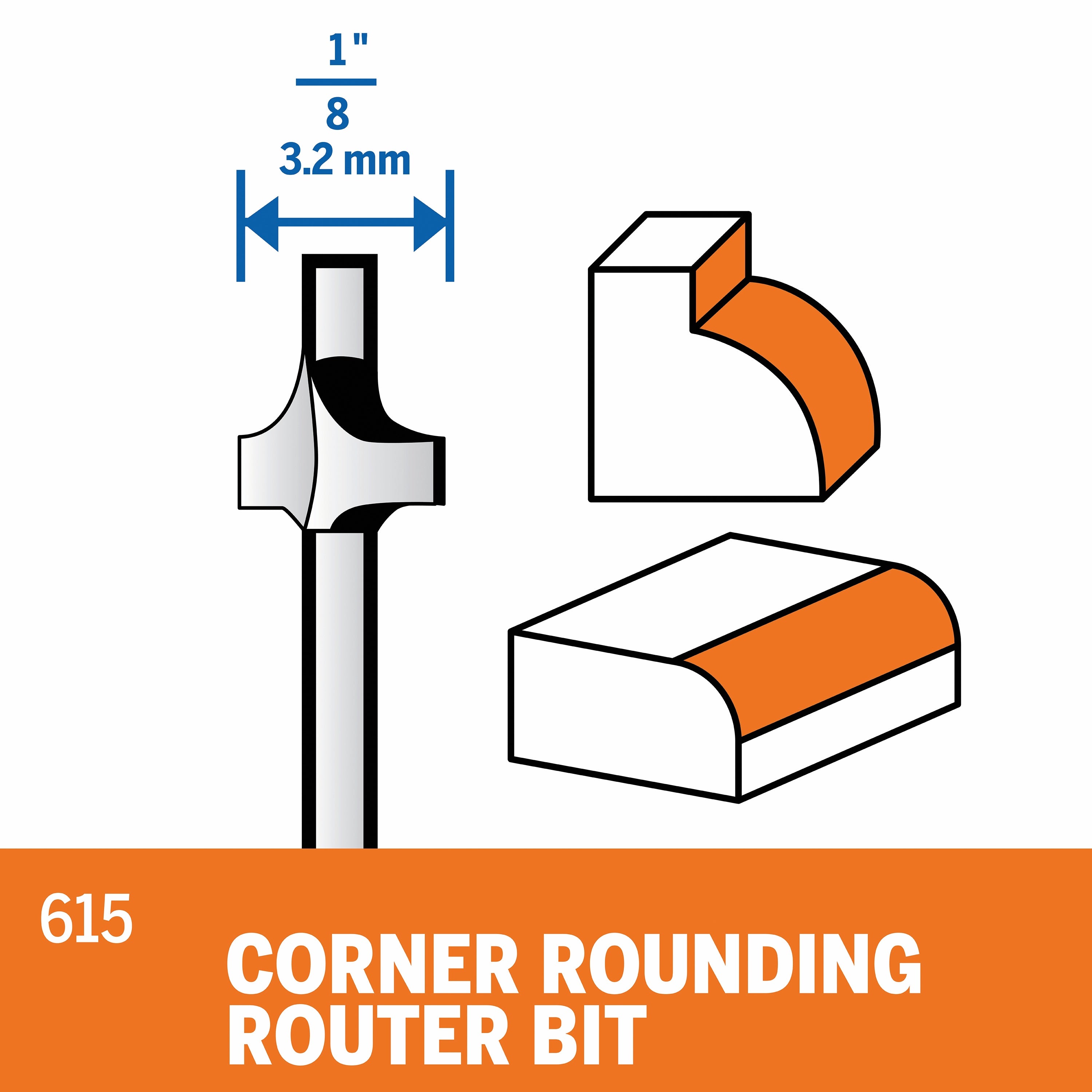 Dremel 1/8 in. Corner Rounding Router 615