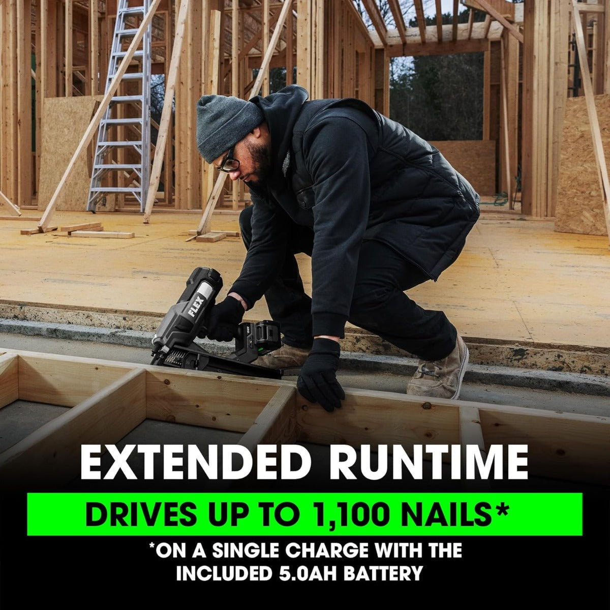 Flex Tools 21 Degree Framing Nailer Kit FX4351A-1C