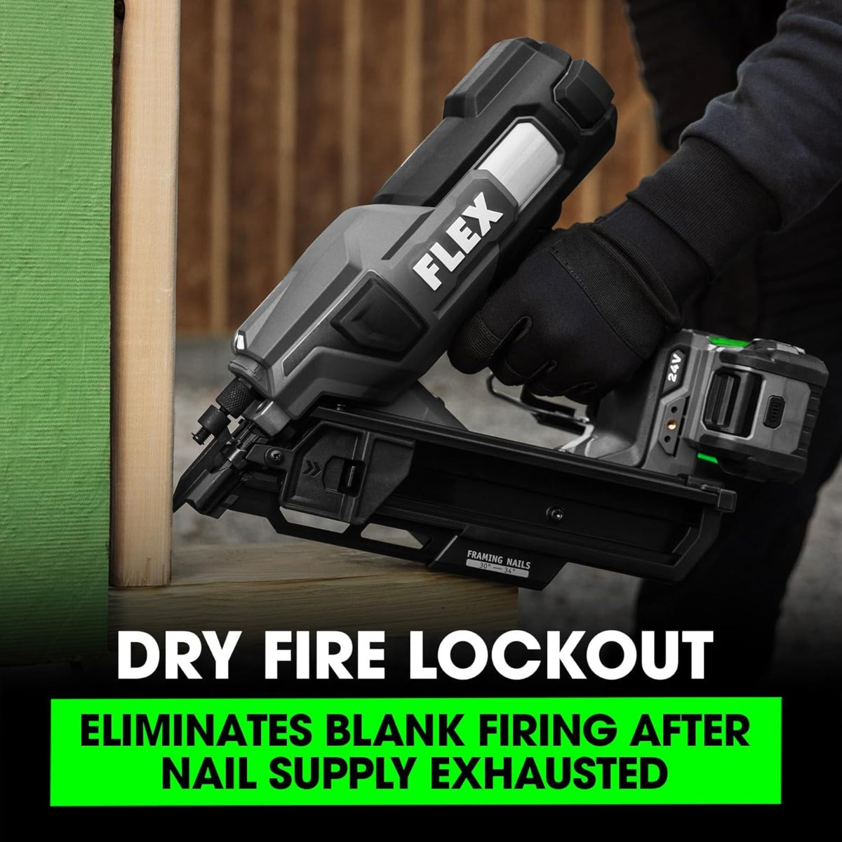 Flex Tools 30 Degree Framing Nailer Kit FX4351B-1C