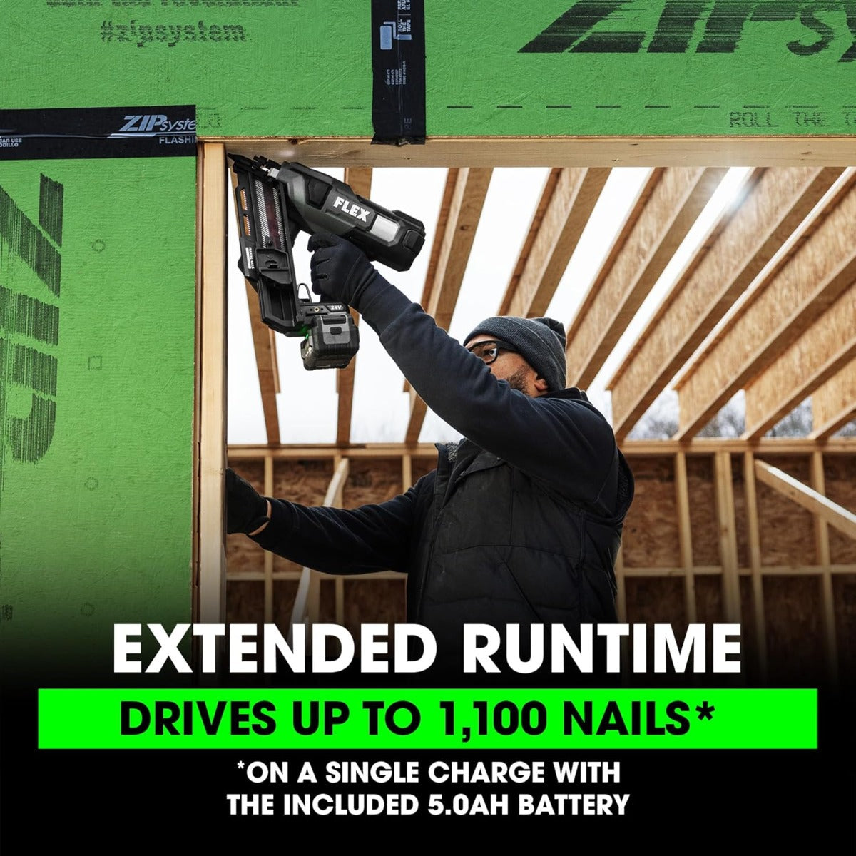 Flex Tools 30 Degree Framing Nailer Kit FX4351B-1C