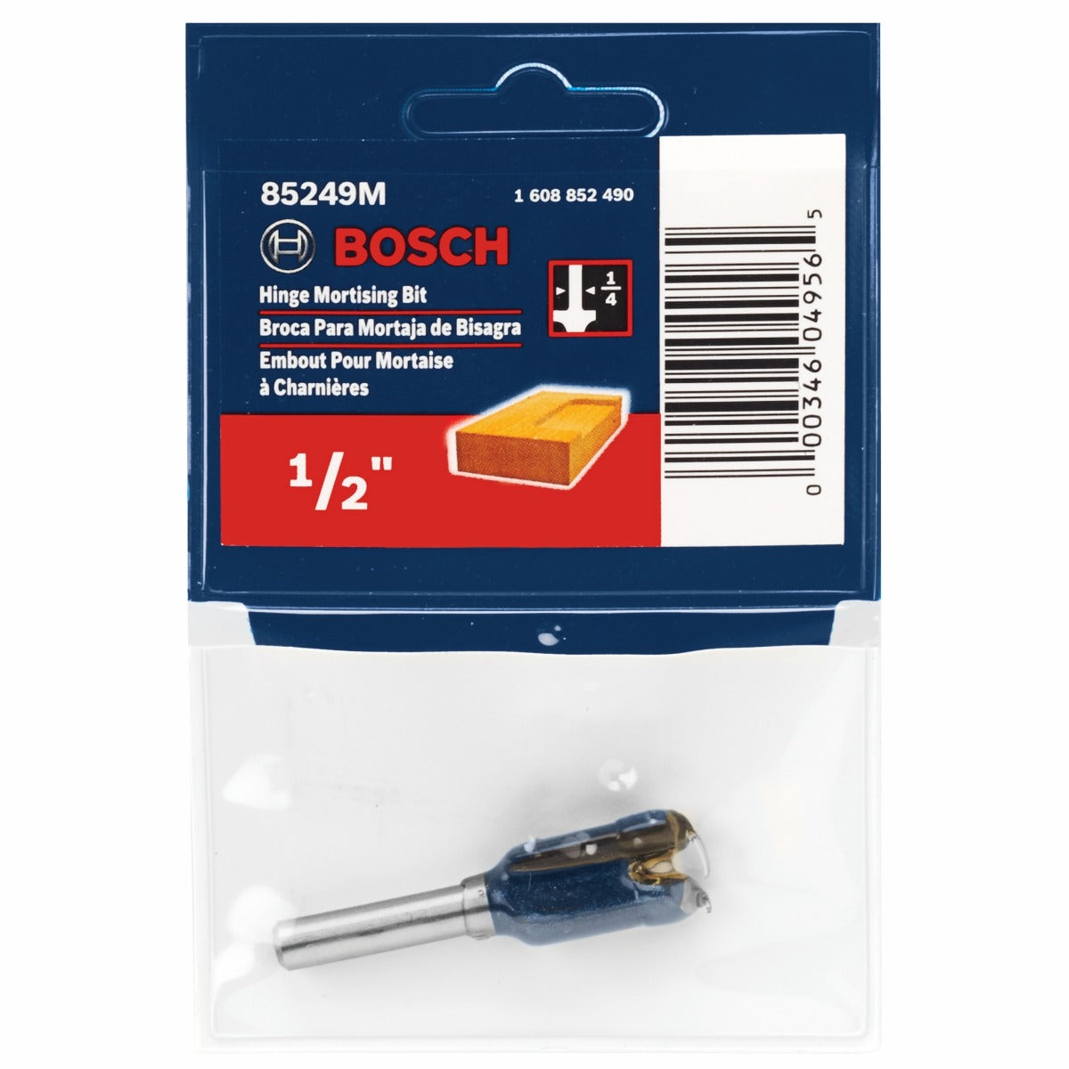 Bosch 1/2 x 3/4" Carbide Tip Hinge Mortising Bit 85249M