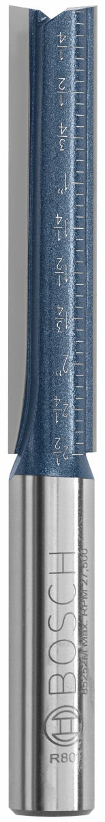 Bosch 1/2 x 2-1/2" Carbide-Tip 2-Flute Straight Router Bit 85252MC
