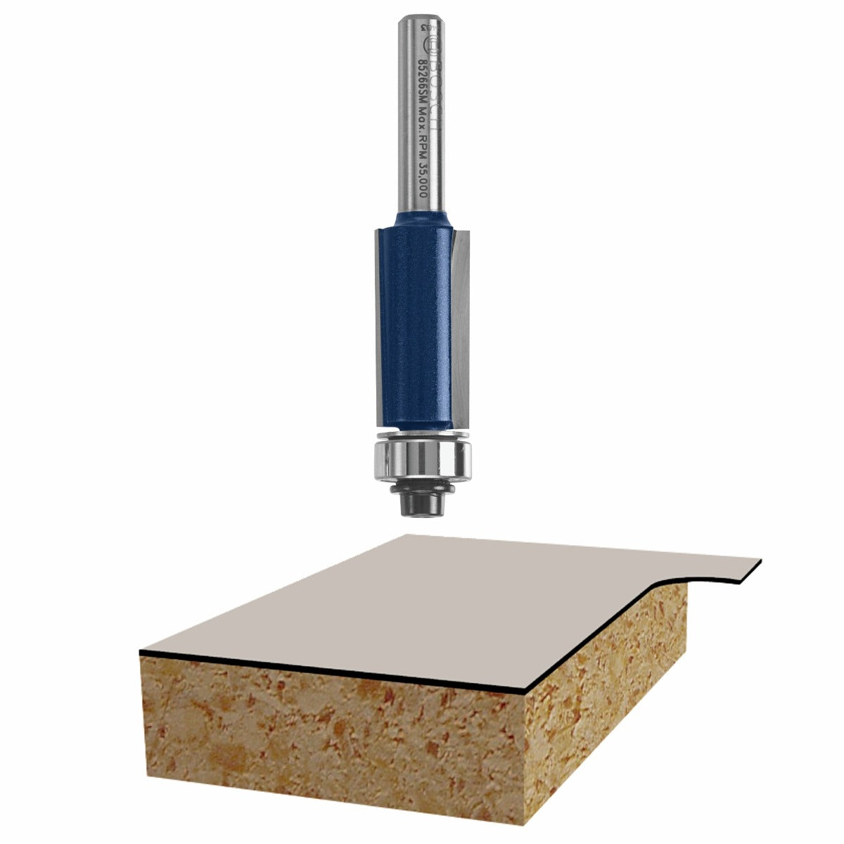 Bosch 1/2 x 2-1/2 in. Carbide-Tipped 2-Flute Flush and Bevel Laminate Trim Bit