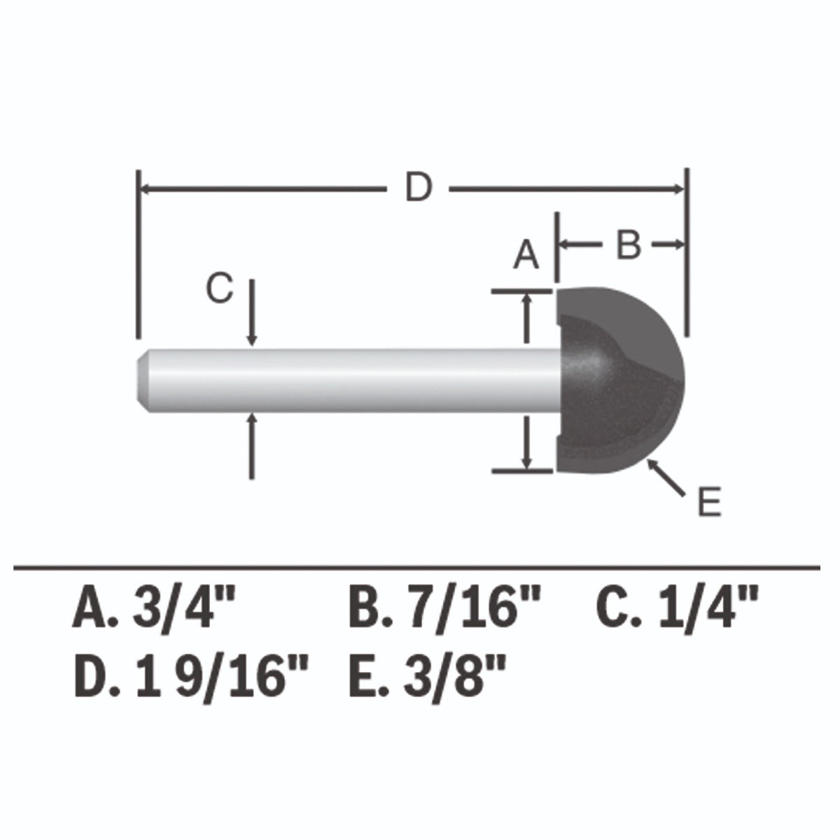 Bosch 3/8 x 3/4 in. Carbide-Tipped Core Box Router Bit