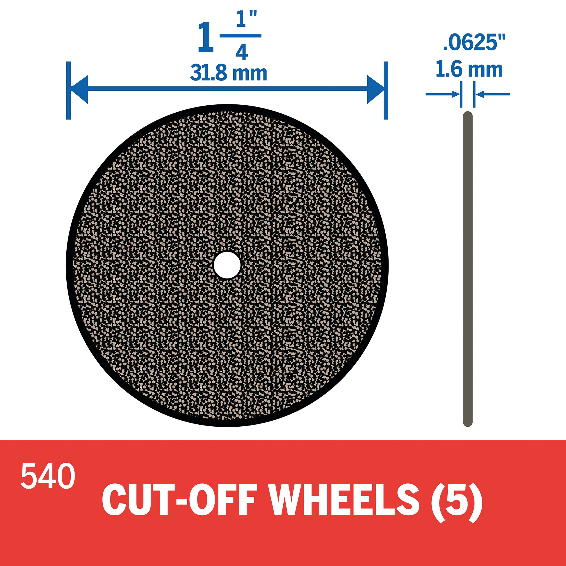 Dremel 1-1/4 in. Cut-Off Wheels, 5-Pack 540