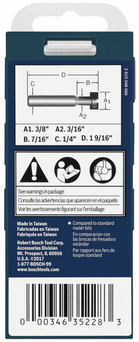 Bosch 3/8" Carbide-Tip Keyhole Router Bit 85608MC