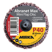 Abranet Max 2" Mini Flap Disc Quick Lock 80 Grit, 30/Bx