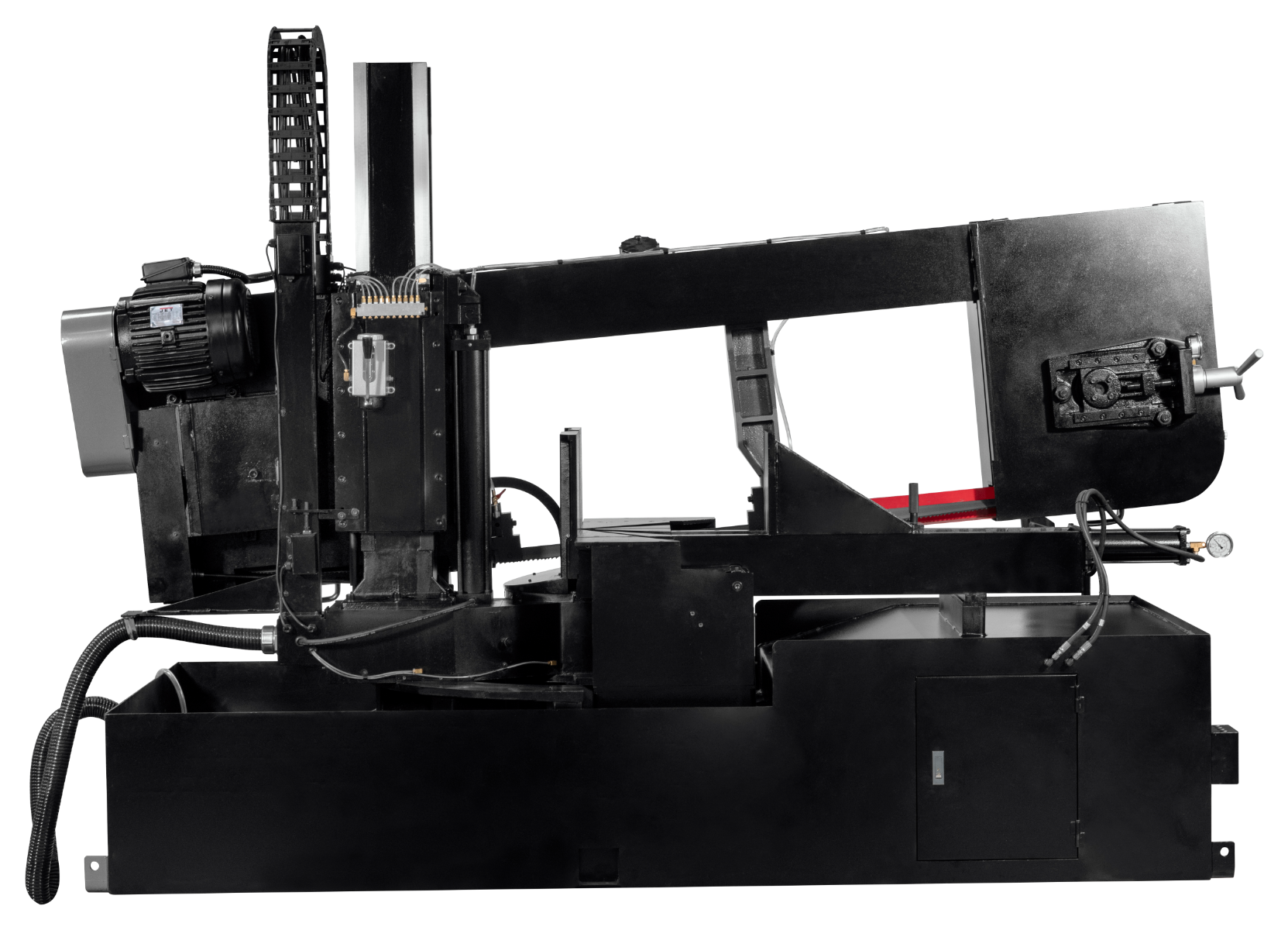 Jet Elite ECB-1833DMEVS-460, 18 x 31in Semi-Automatic Dual Mitering EVS Bandsaw 460V, 3Ph 891175