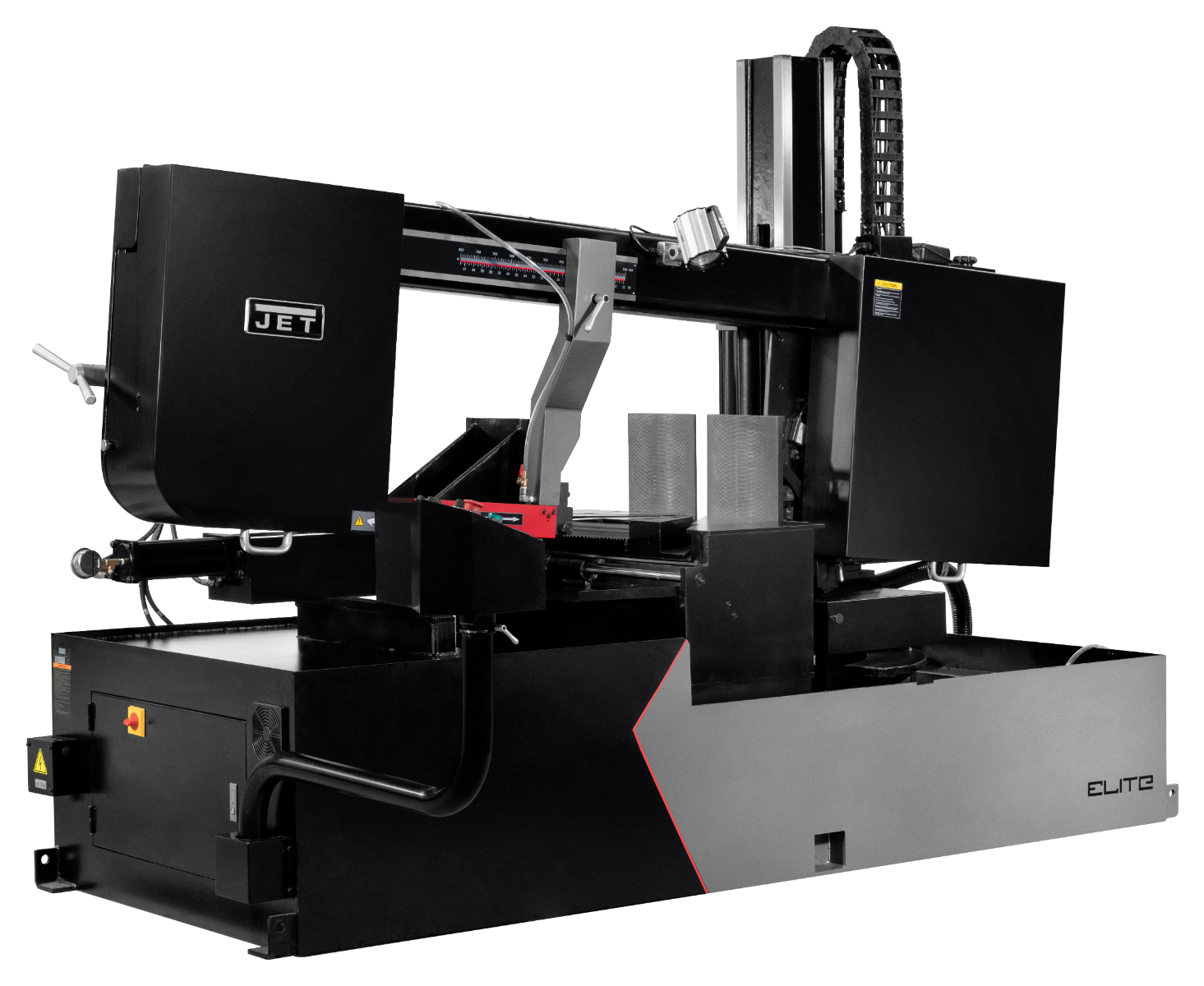 Jet Elite ECB-1833DMEVS-460, 18 x 31in Semi-Automatic Dual Mitering EVS Bandsaw 460V, 3Ph 891175