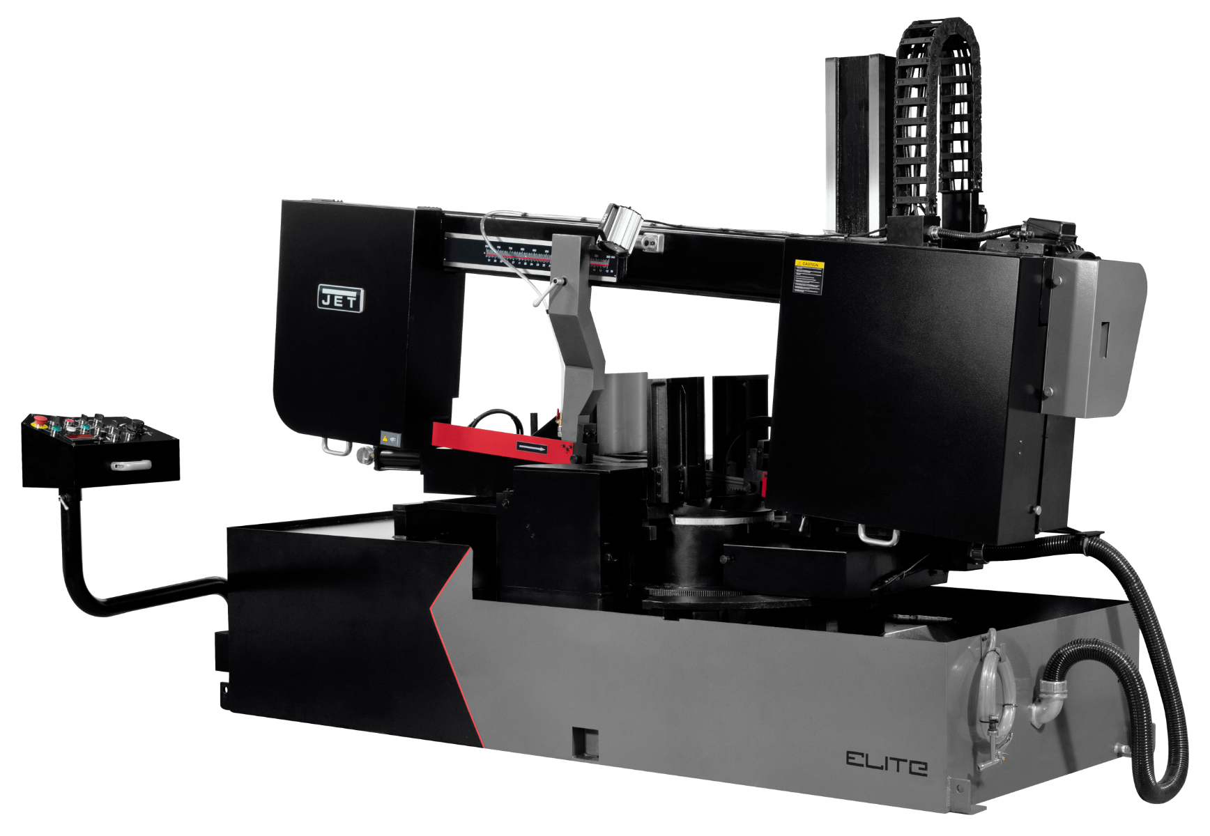 Jet Elite ECB-1833DMEVS-460, 18 x 31in Semi-Automatic Dual Mitering EVS Bandsaw 460V, 3Ph 891175