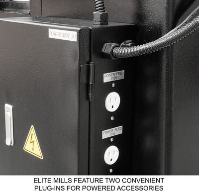 Jet ETM-949 Mill with 2-Axis ACU-RITE 303 DRO and X, Y, Z-Axis JET Powerfeeds and USA Powered Draw Bar 894136