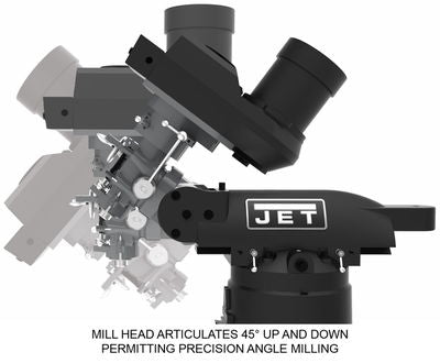 Jet ETM-949 Mill with 2-Axis Newall NMS800 DRO and X-Axis JET Powerfeed 894152