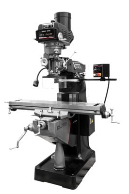 Jet ETM-949 Mill with 3-Axis Newall NMS800 (Knee) DRO and X, Y-Axis JET Powerfeeds and USA Powered Draw Bar 894169