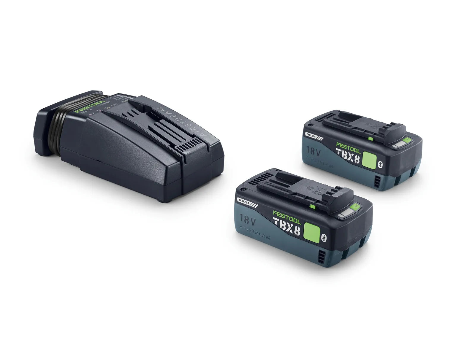 Festool 18V 2xTBX8/SCA16 Energy Set with (2) 8.0 Ah TBX 8 Tabless Batteries and SCA 16 Rapid Charger 578903