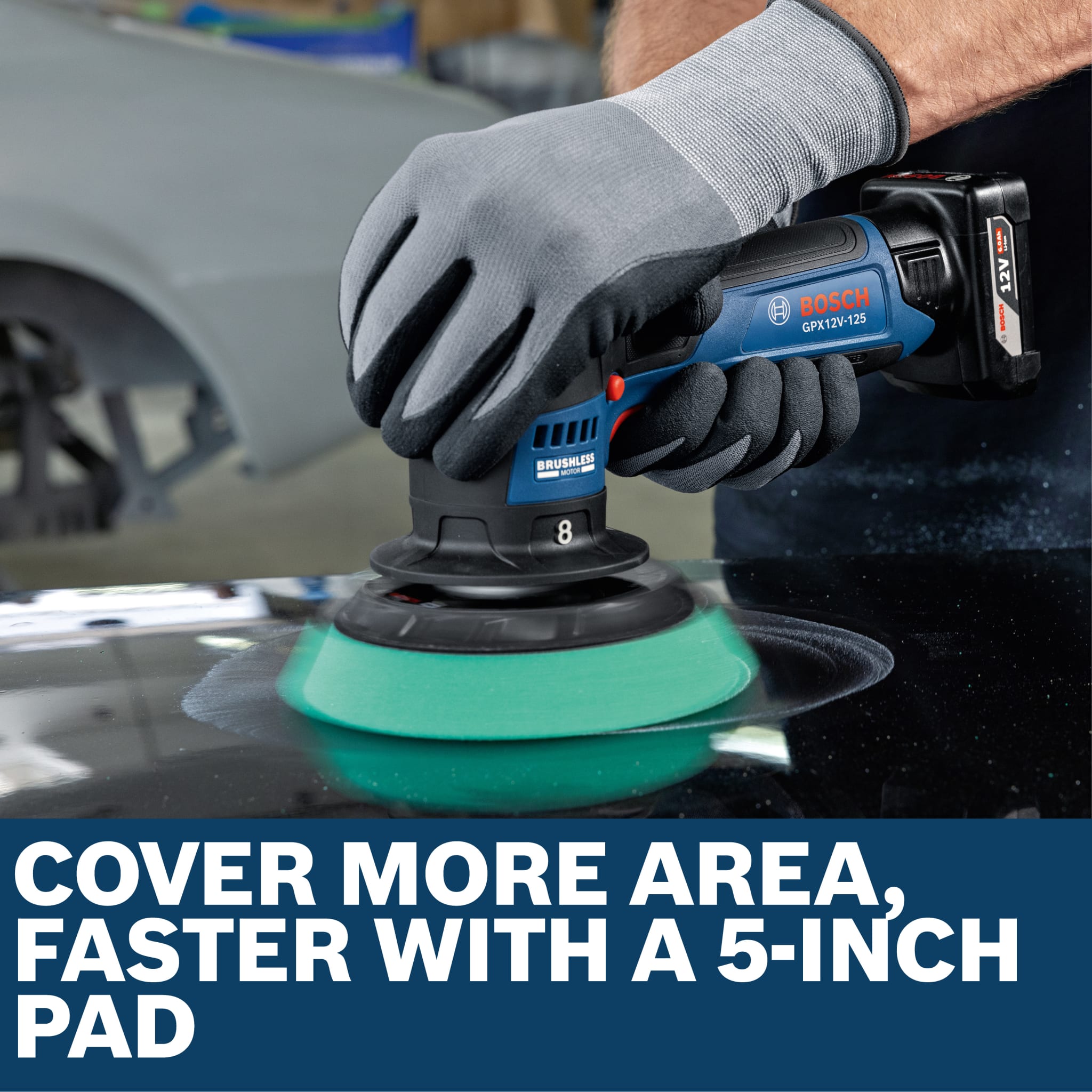 Bosch 12V 5" Random Orbital Polisher (Bare Tool) GPX12V-125N