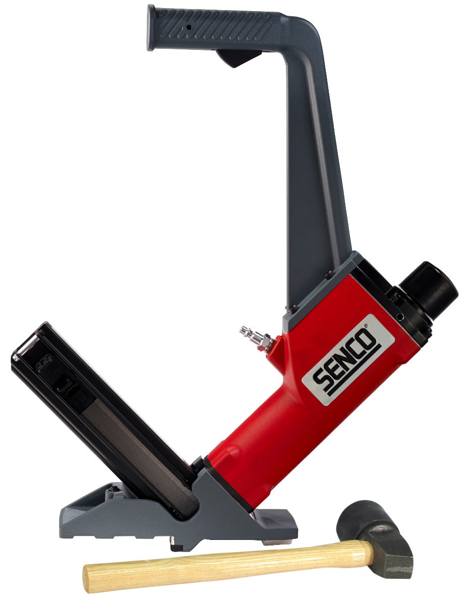 Senco 2in Pneumatic Mallet Actuated Hardwood Flooring Nailer, SHF200 HW FL Cleat 8D0001N