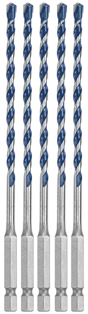 Bosch 3/16" x 6" Blue Xtreme Carbide Hammer Drill Bit, 5-Pack BXH045