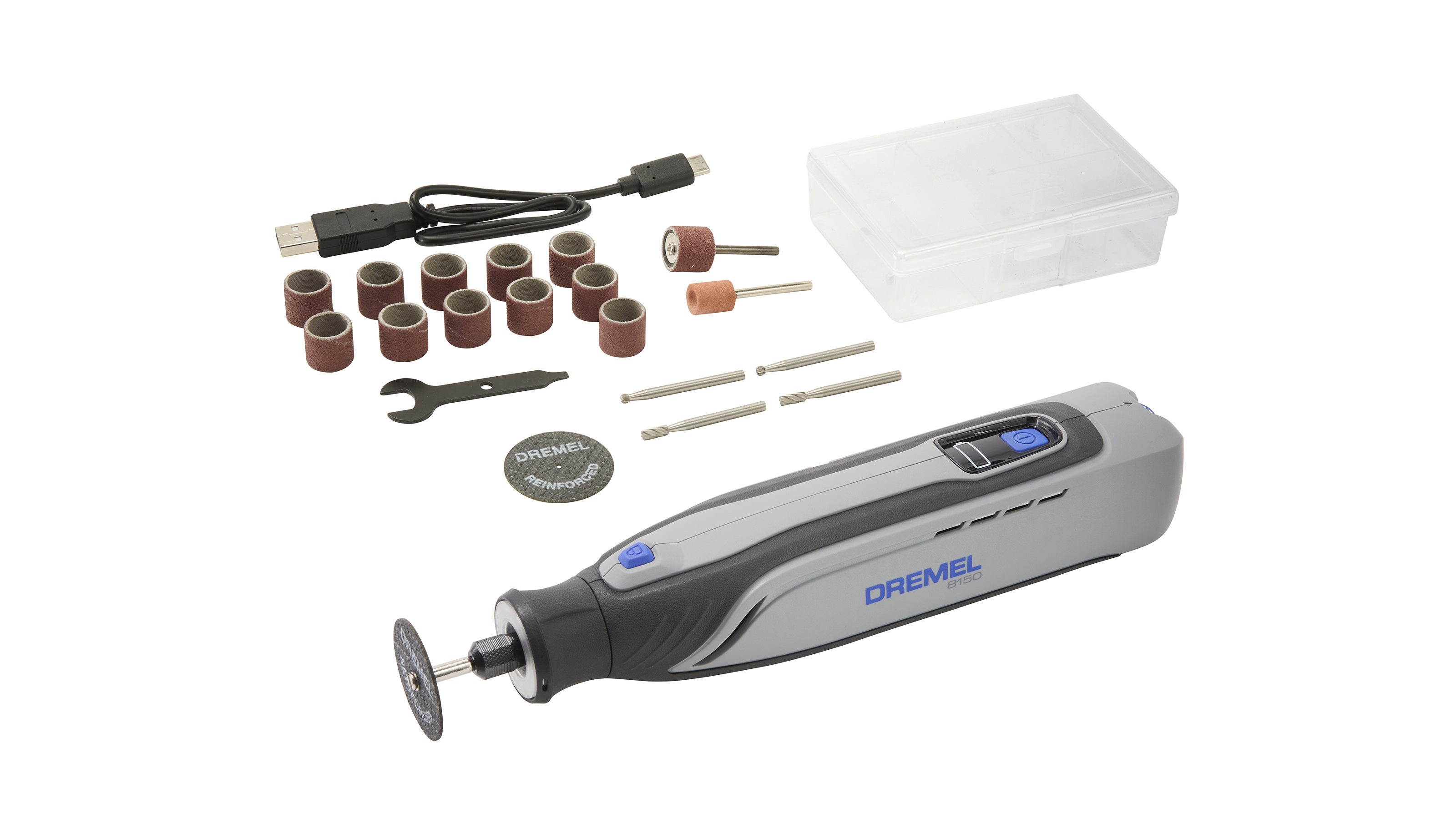 Brushless USB-C Rechargeable 8V Rotary Tool with LED Work Light