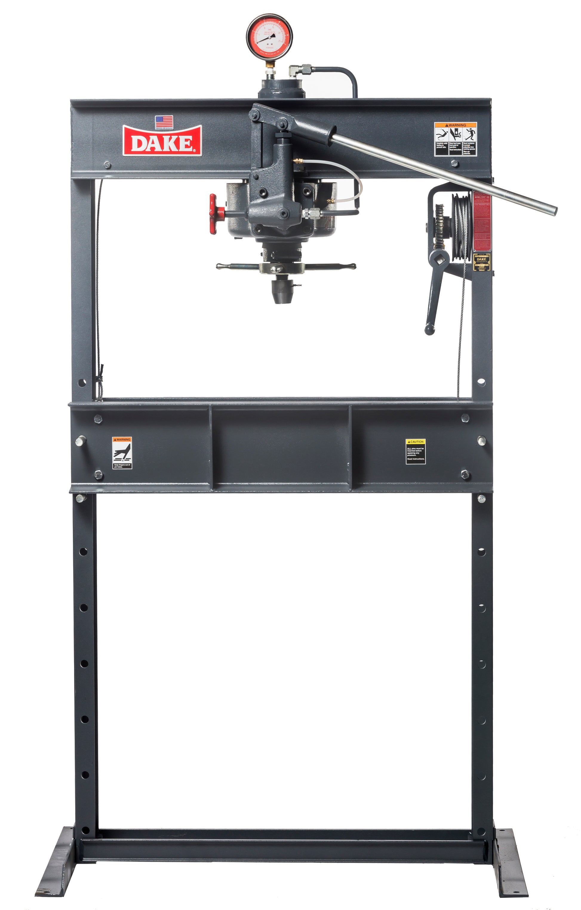 Dake Machinery 25-Ton Manual H-Frame Hydraulic Press 907001