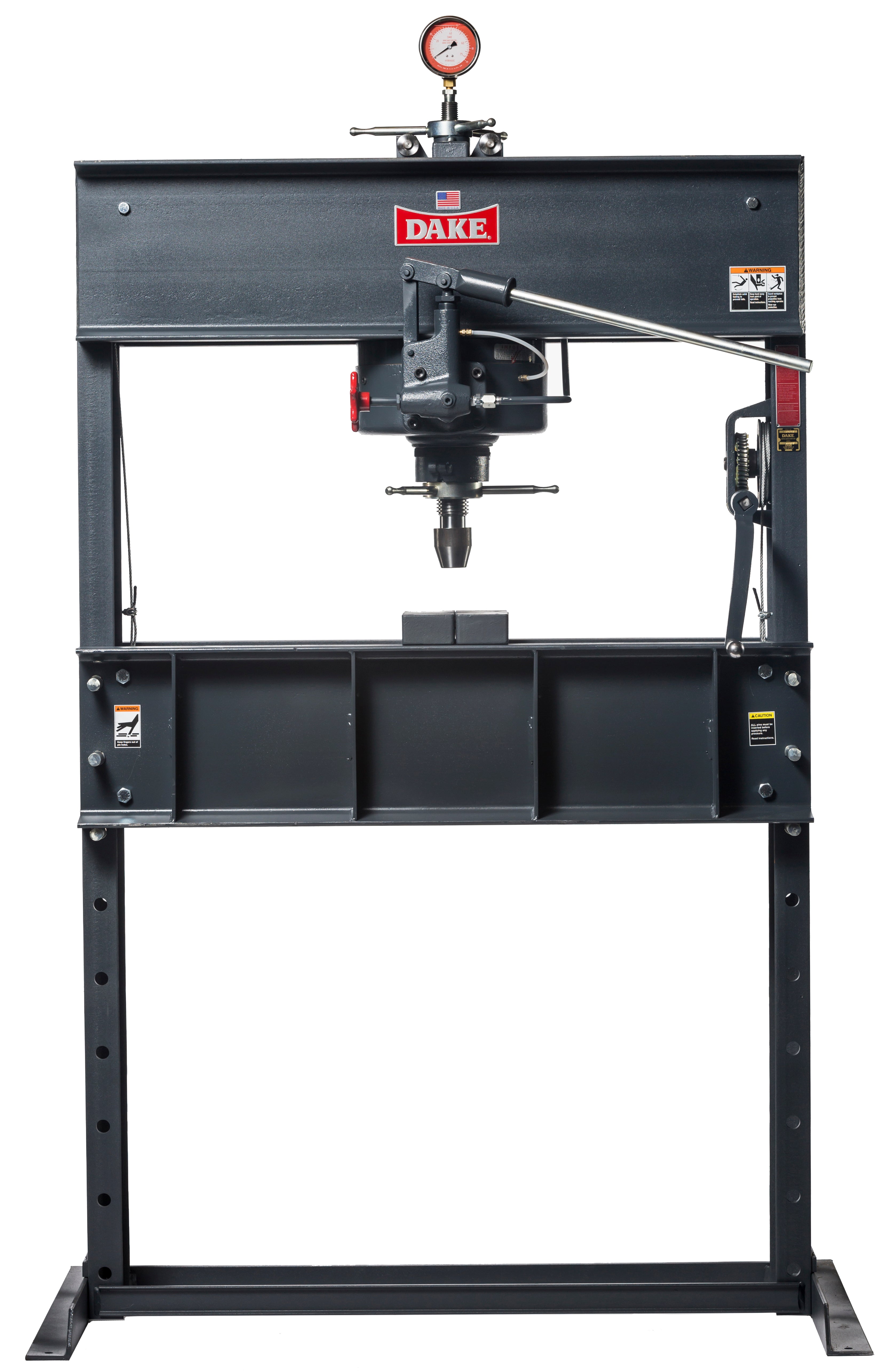 75-Ton Manual H-Frame Hydraulic Press with Traversing Head