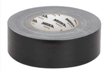 Mirka 2 in. x 164 ft. Black Cloth Tape 9190220001