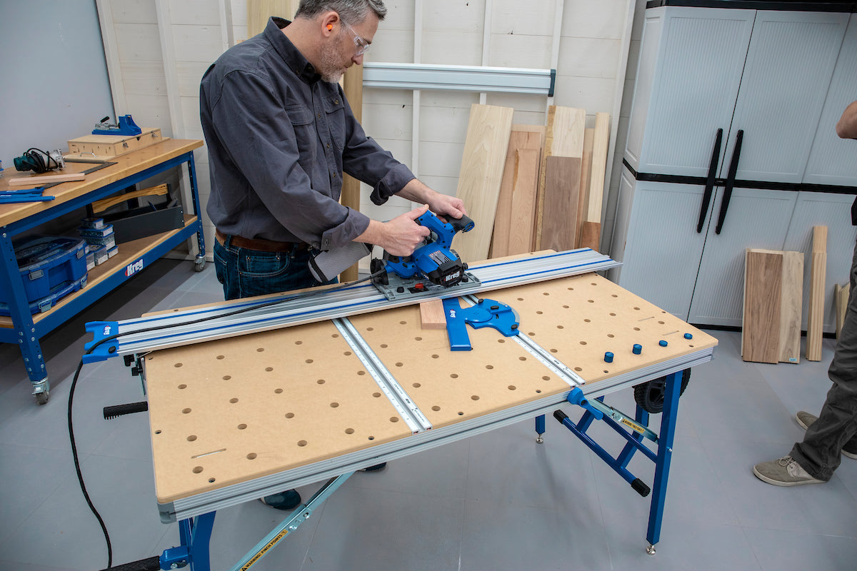 Kreg Adaptive Cutting System Plunge-Cut Track Saw Master Kit with Guide Track and Project Table ACS3100