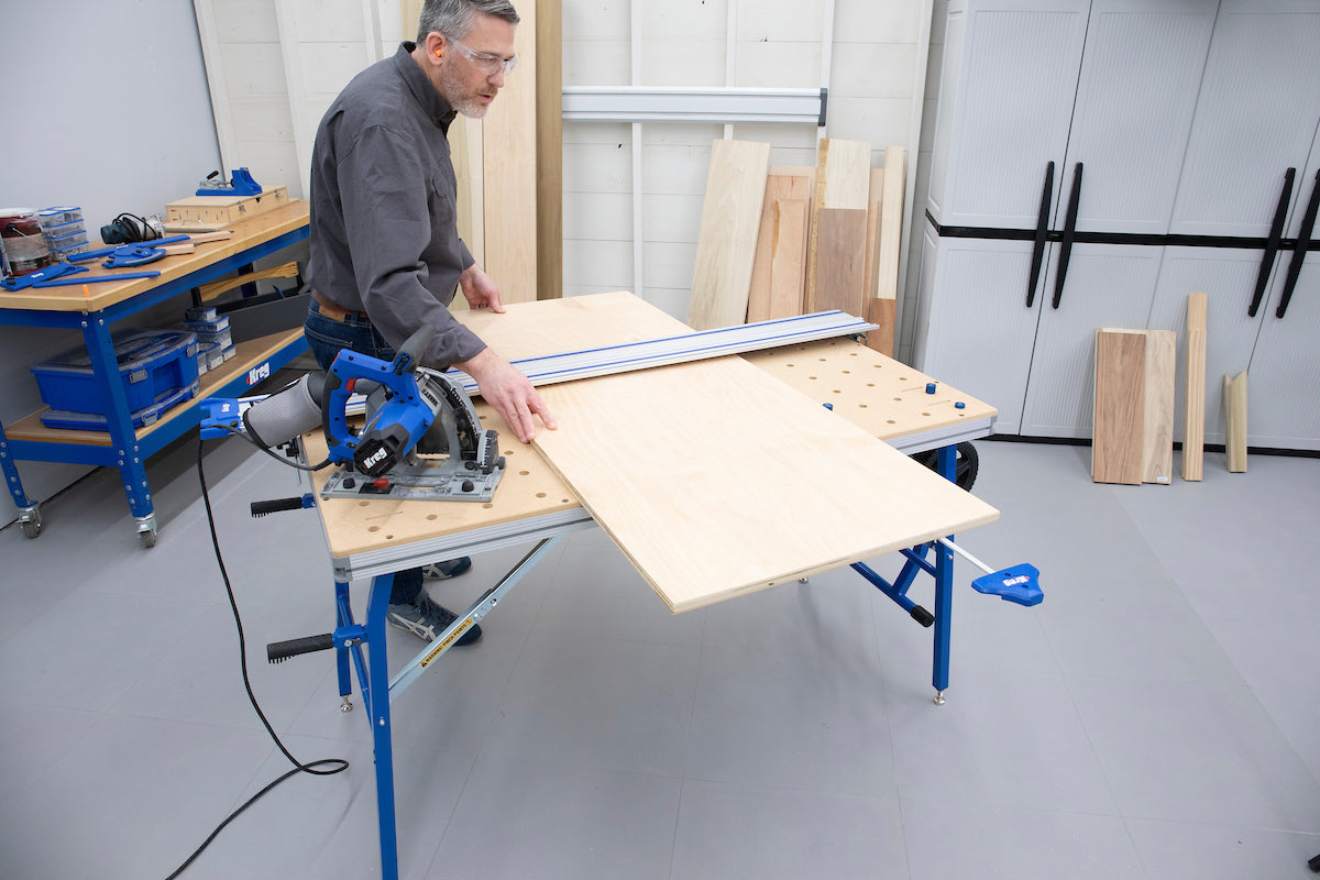 Kreg Adaptive Cutting System Plunge-Cut Track Saw Master Kit with Guide Track and Project Table ACS3100