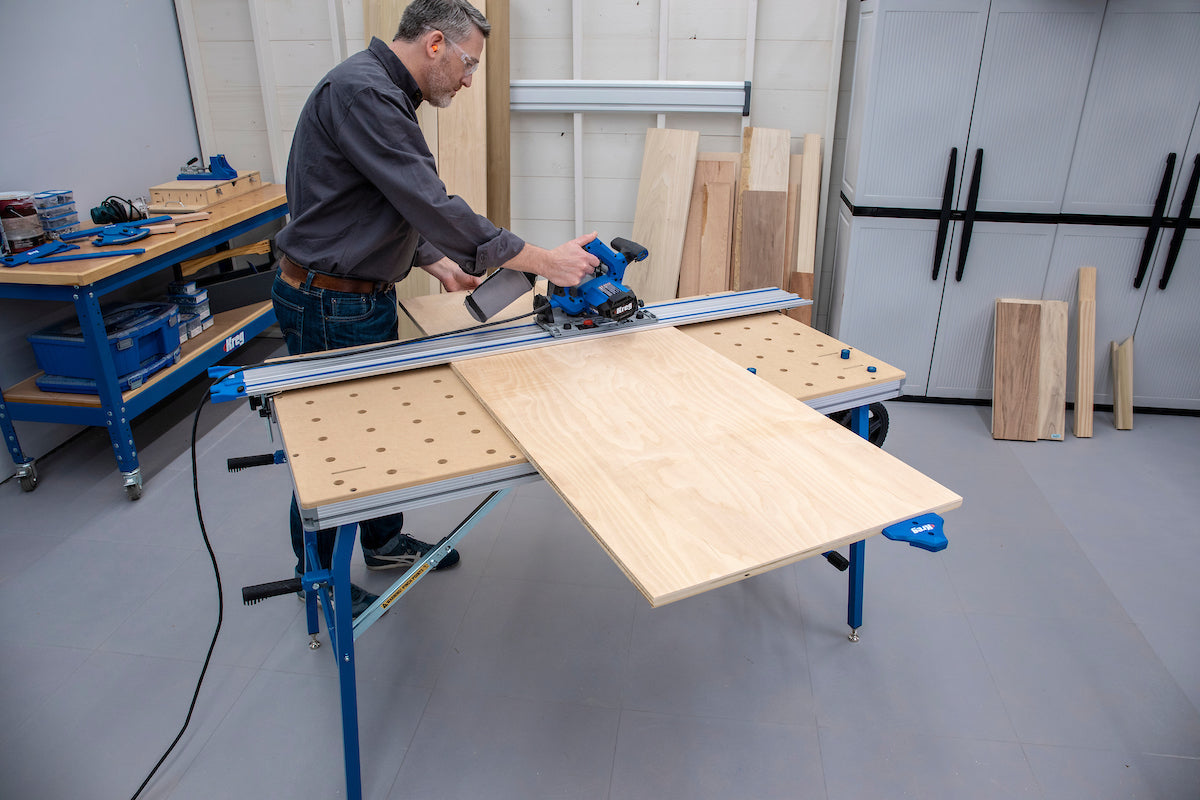 Kreg Adaptive Cutting System Plunge-Cut Track Saw Master Kit with Guide Track and Project Table ACS3100