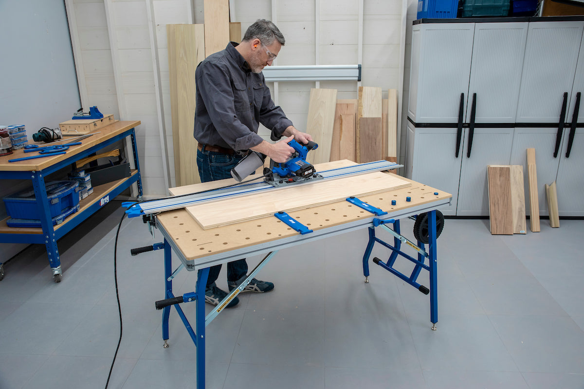 Kreg Adaptive Cutting System Plunge-Cut Track Saw Master Kit with Guide Track and Project Table ACS3100