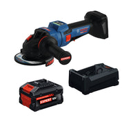 Bosch EXPERT 18V 5 - 6" Angle Grinder with No Lock-On Paddle Switch Kit 8.0 Ah Battery and Multi-Voltage Charger EXWS18V-15PSB18X