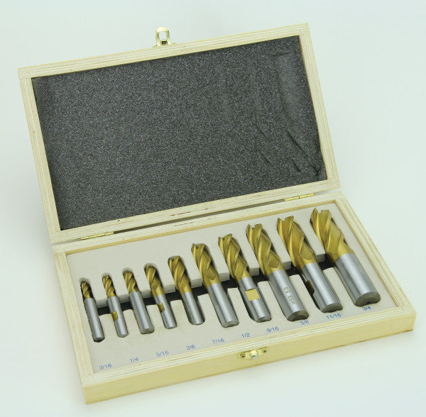 Palmgren 10-Piece End Mill Set 9670170