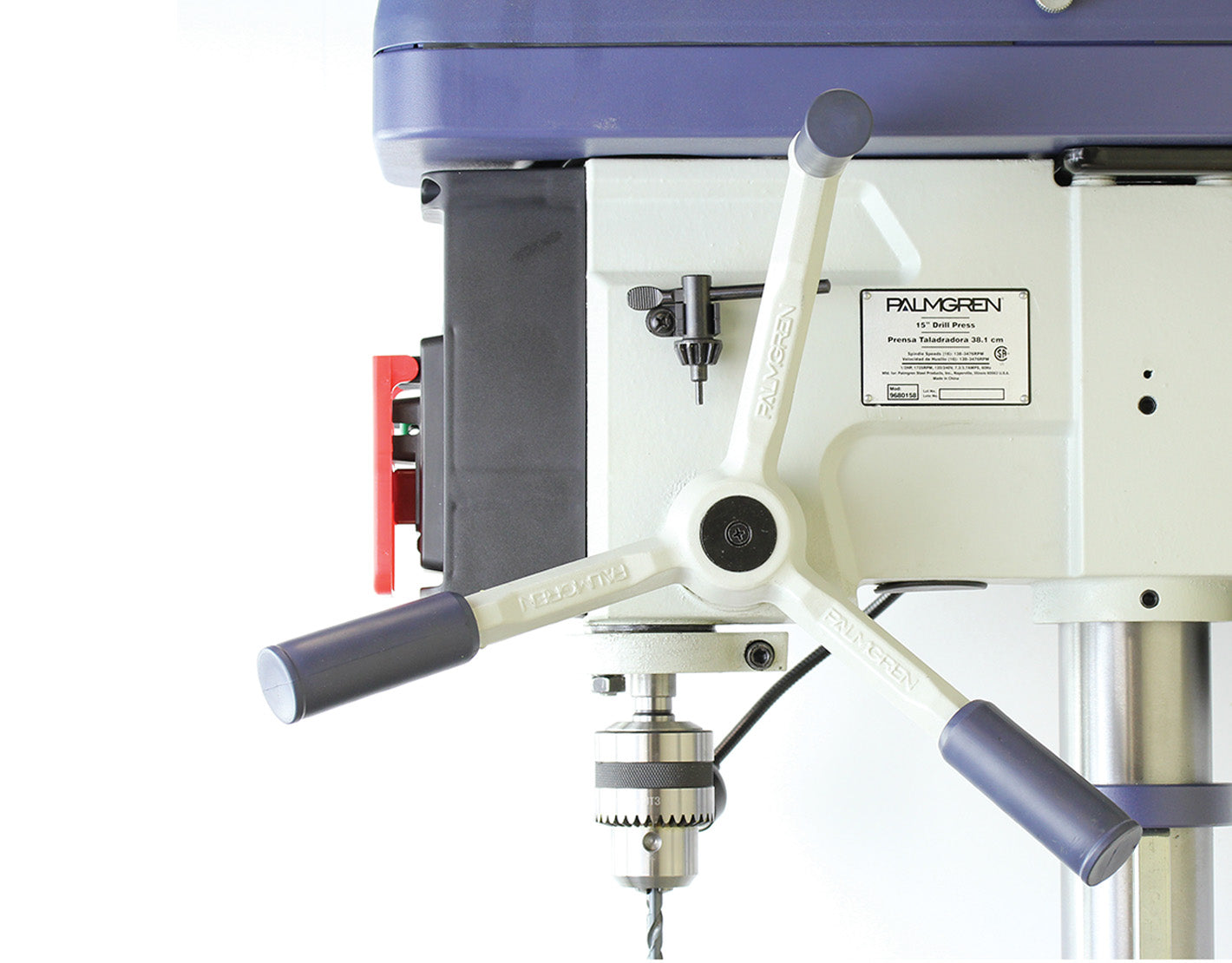 Palmgren 15 in. 16-Speed Economy Floor Step Pulley Drill Press, 1Ph 9680210