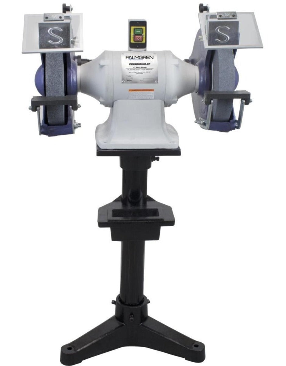 Palmgren 12 in. Powergrind XP Grinder with Pedestal Stand & Dust Collection, 3HP, 220V, 3Ph 9682077