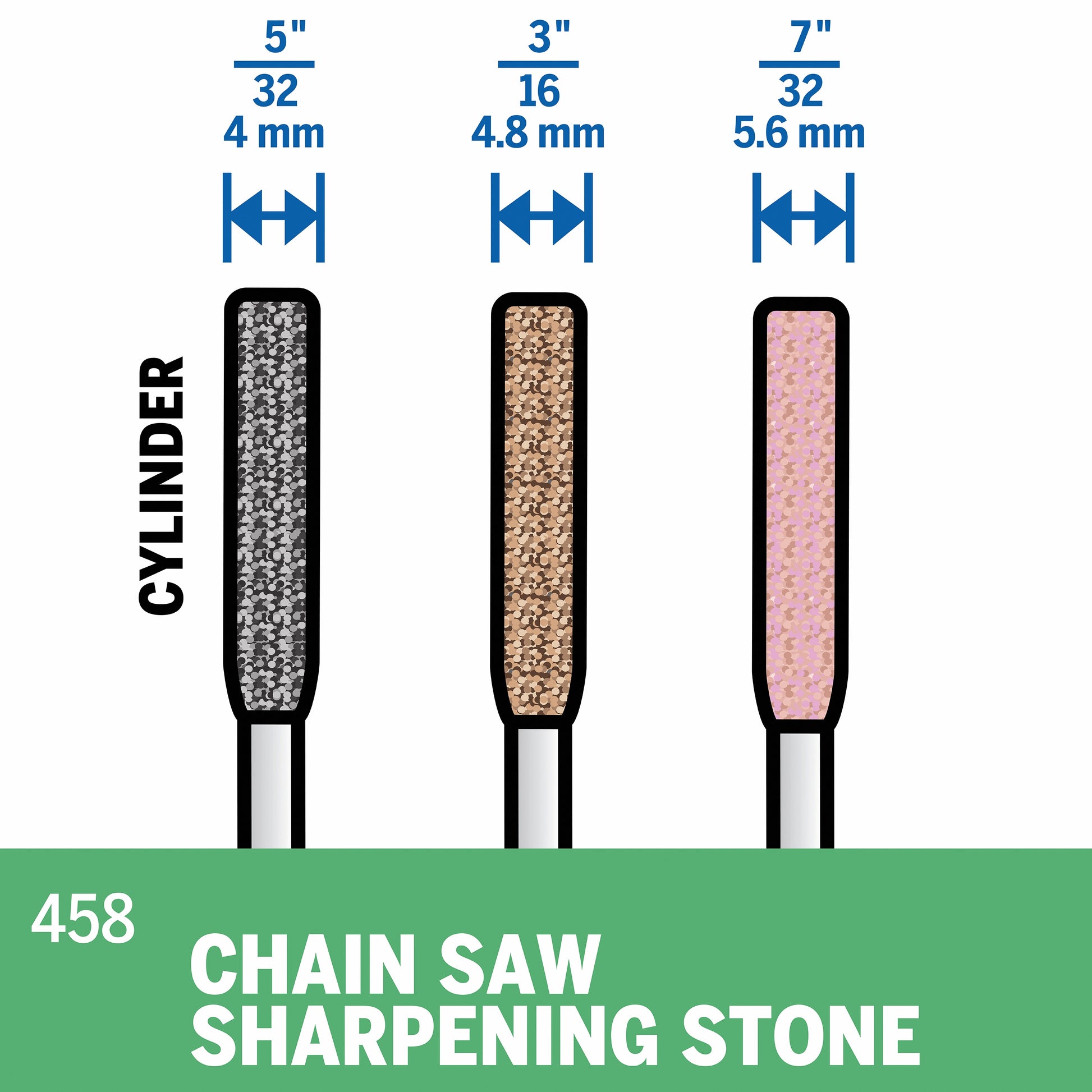 Dremel Chainsaw Sharpening Stones 3-Piece Set 458