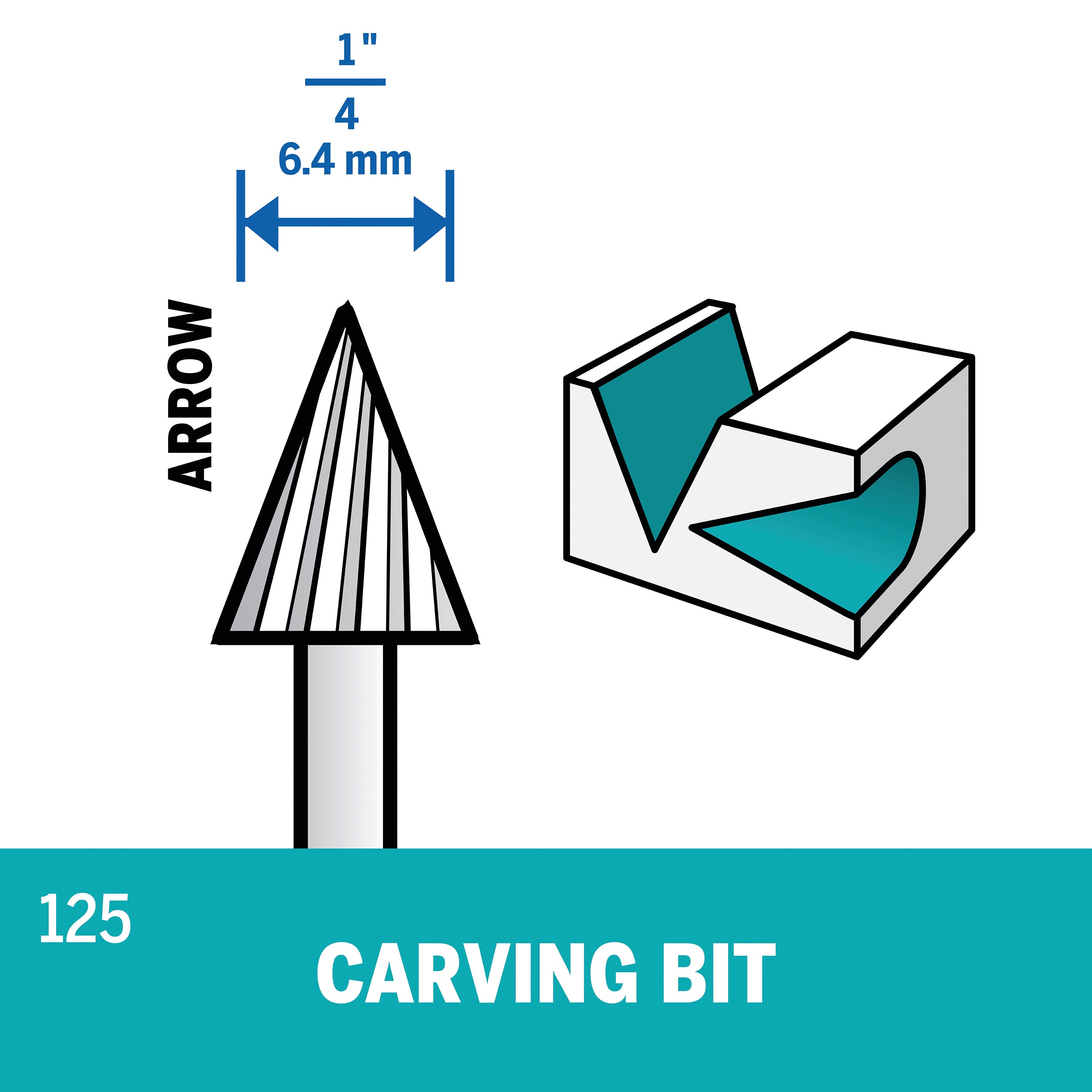 Dremel 1/4 in. Carving Bits 125