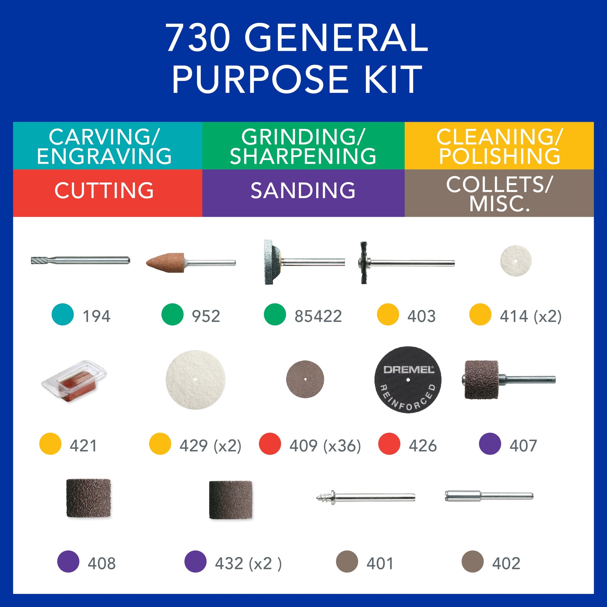 Dremel 52pc General Purpose Accessory Micro Kit 730-01