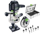 Festool OF 1400 EQ-F-Plus Plunge Router Starter Set, 1/4 in. - 1/2 in. Collet, 1400W, 120V 579463