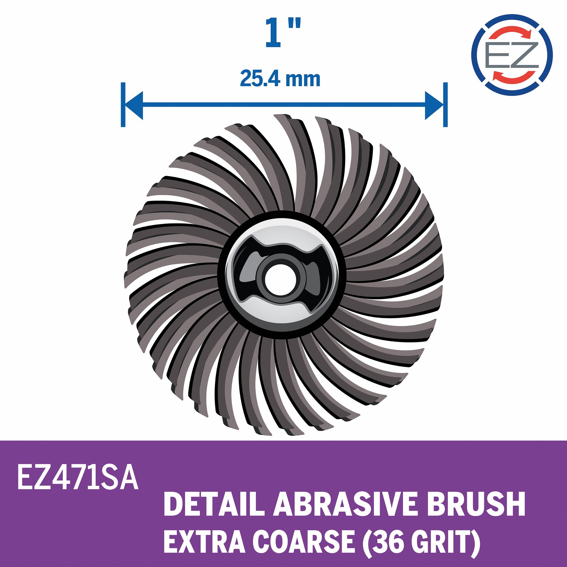 Dremel 1 in. EZ Lock Detail Abrasive Brush EZ471SA