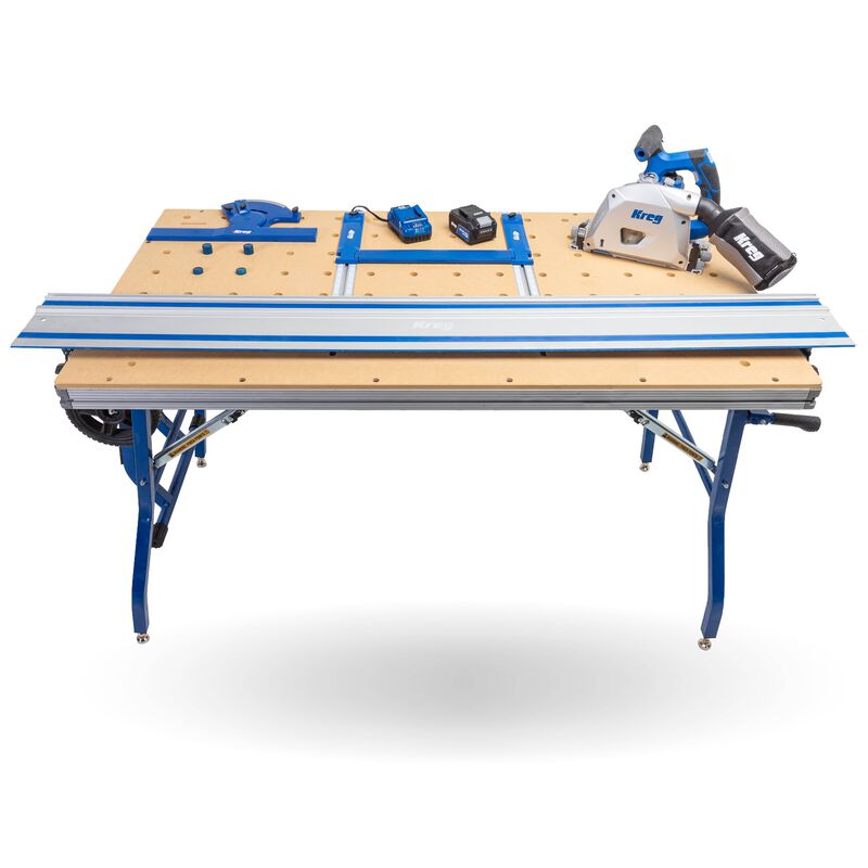 Kreg 20V Cordless Adaptive Cutting System Master Kit with 6-1/2 in. Track Saw, 62 in. Track & Project Table ACSCT3000B