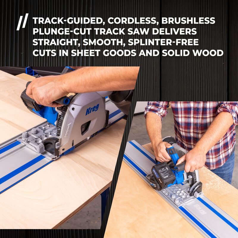 Kreg 20V Cordless Adaptive Cutting System Master Kit with 6-1/2 in. Track Saw, 62 in. Track & Project Table ACSCT3000B
