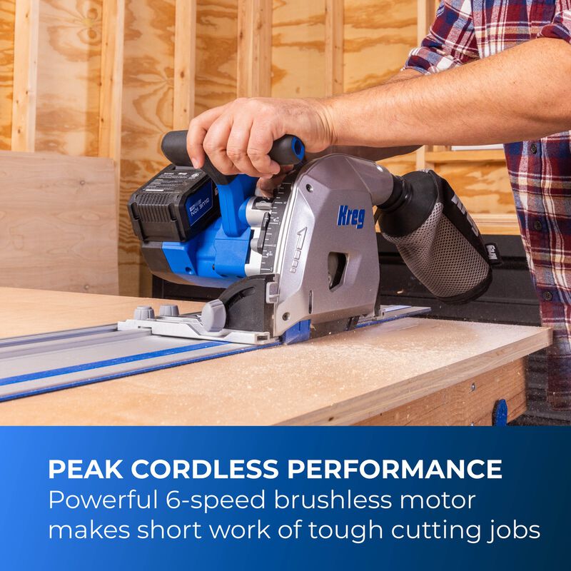 Kreg 20V Cordless Adaptive Cutting System Master Kit with 6-1/2 in. Track Saw, 62 in. Track & Project Table ACSCT3000B